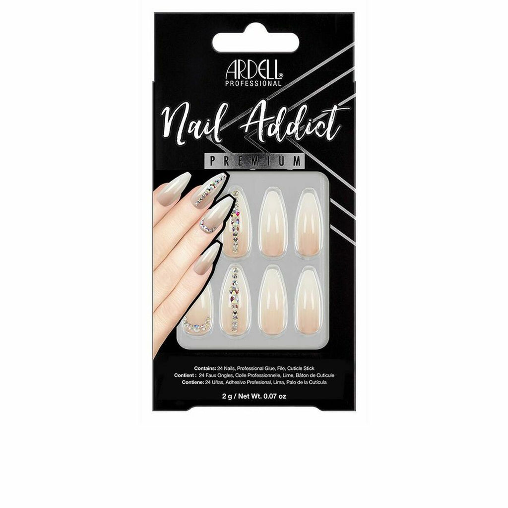 Falsche nägel ardell nail addict nude light crystal (24