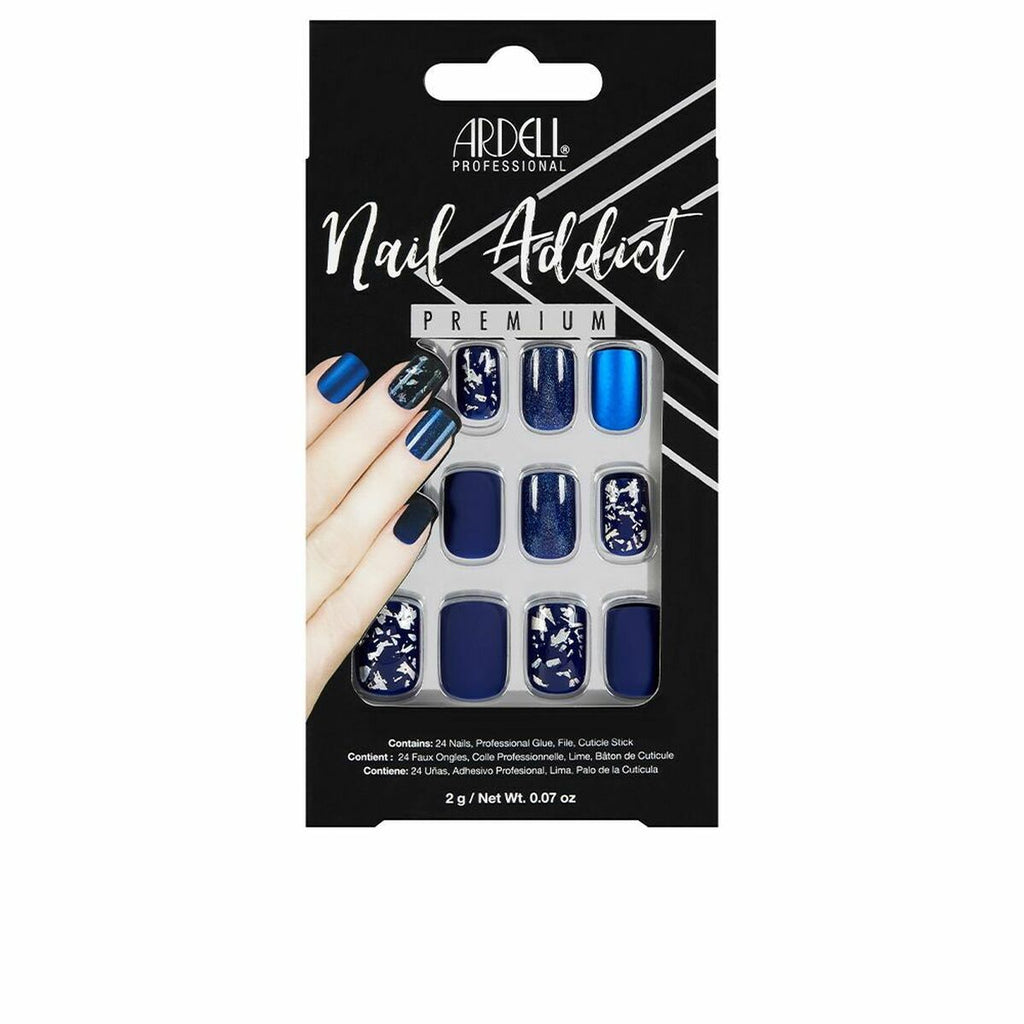 Falsche nägel ardell nail addict matte blue (24 pcs)