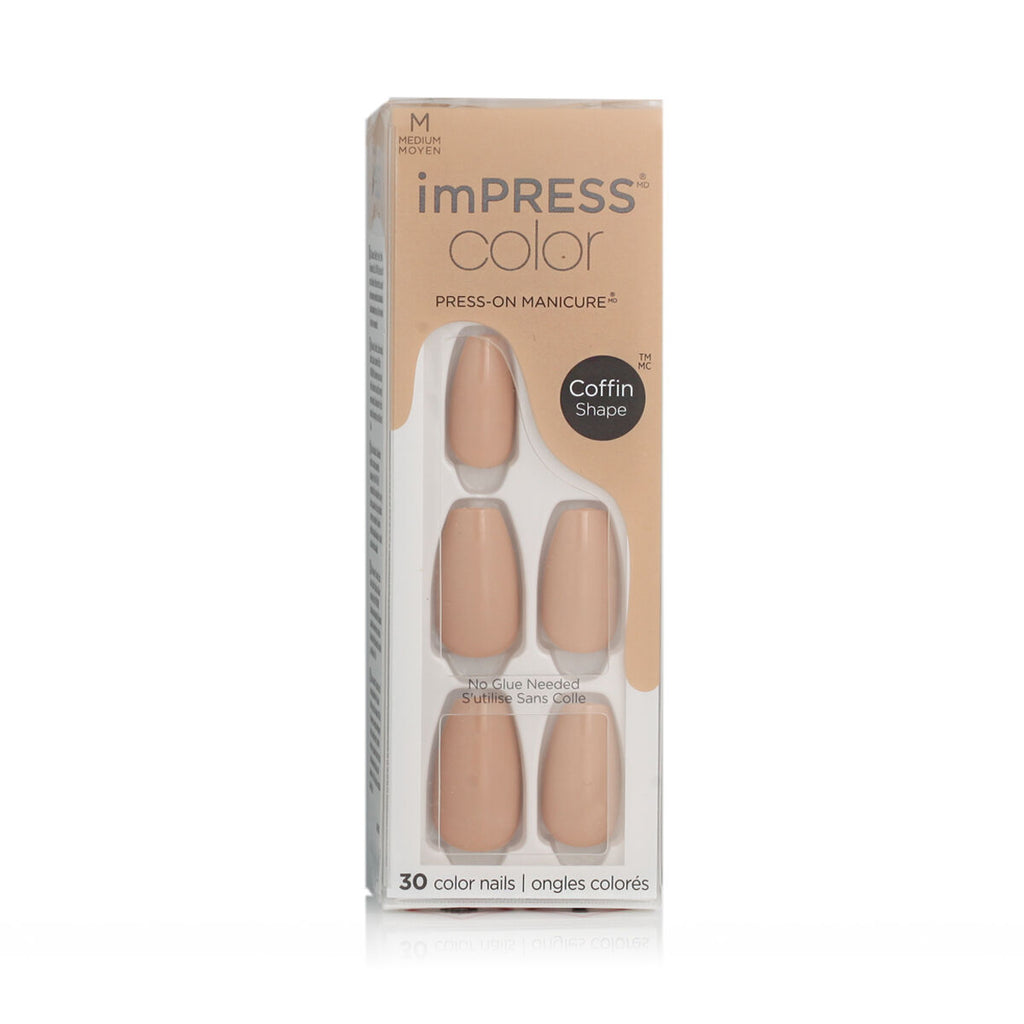 Falsche nägel kiss impress color nº 506 latte (30 stück)