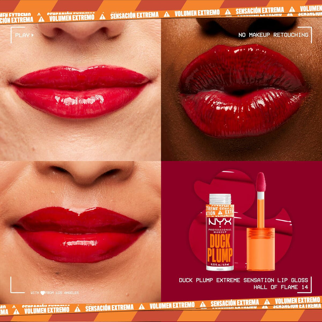 Lippgloss nyx duck plump hall of flame 6,8 ml - schönheit