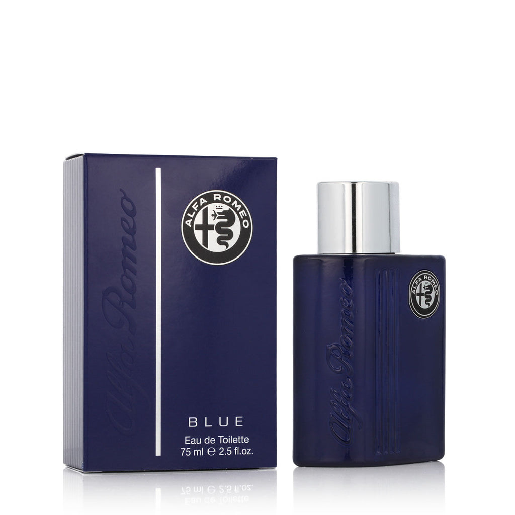 Herrenparfüm alfa romeo edt blue 75 ml - schönheit