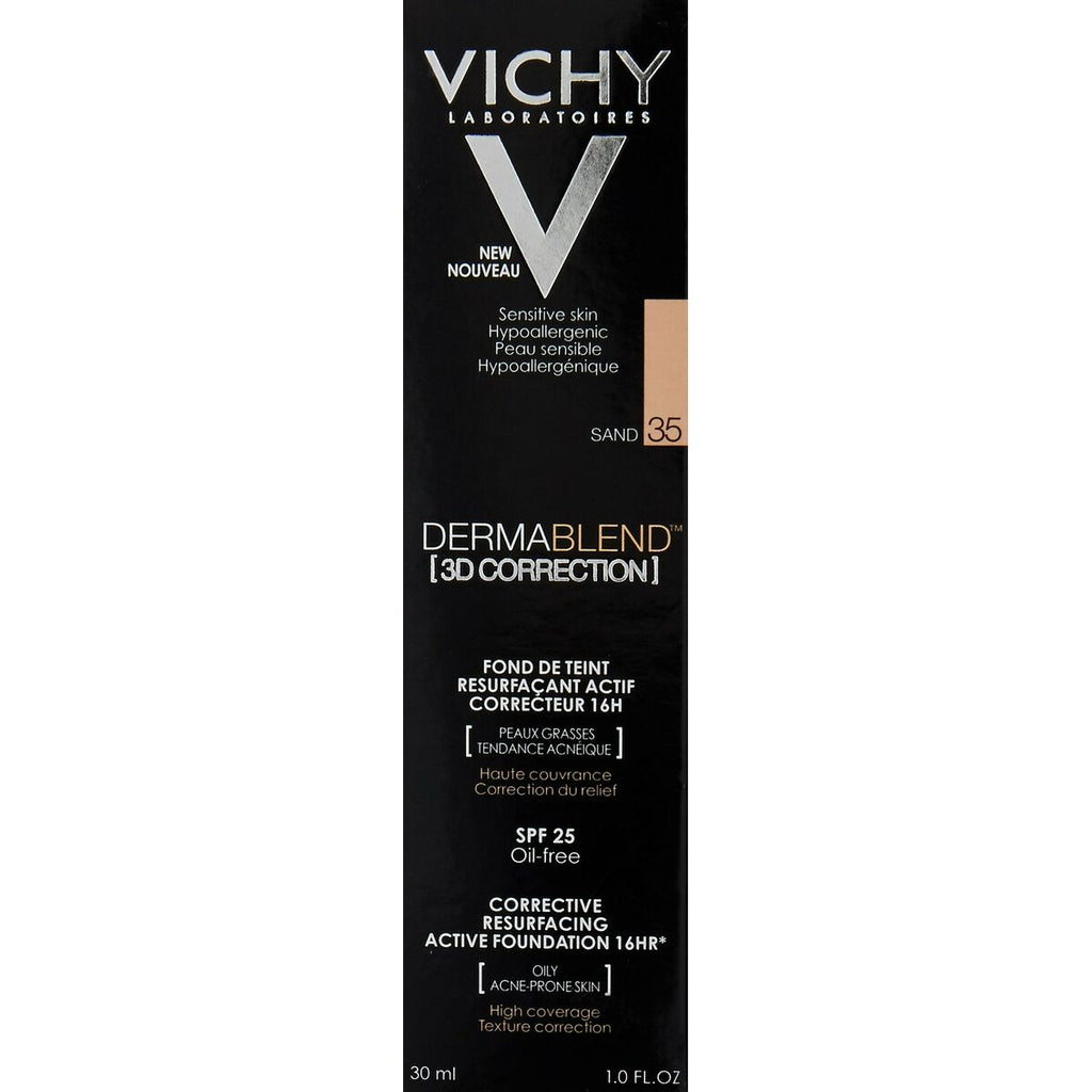 Fluid makeup basis vichy dermablend 3d 30 ml sand spf 25