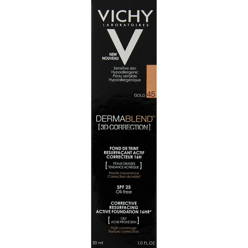 Fluid makeup basis vichy dermablend 3d make-up 45-gold spf