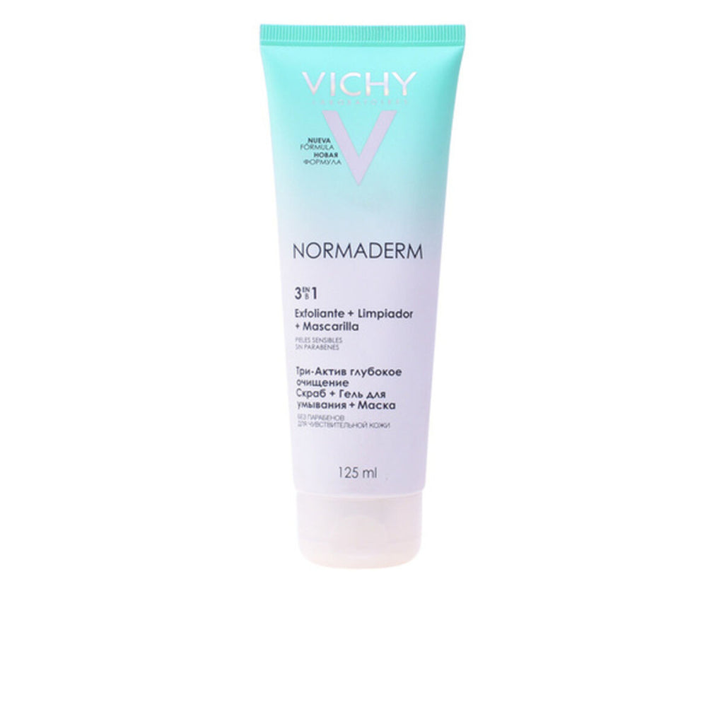 3 in 1 gesichtspeeling normaderm vichy (125 ml)