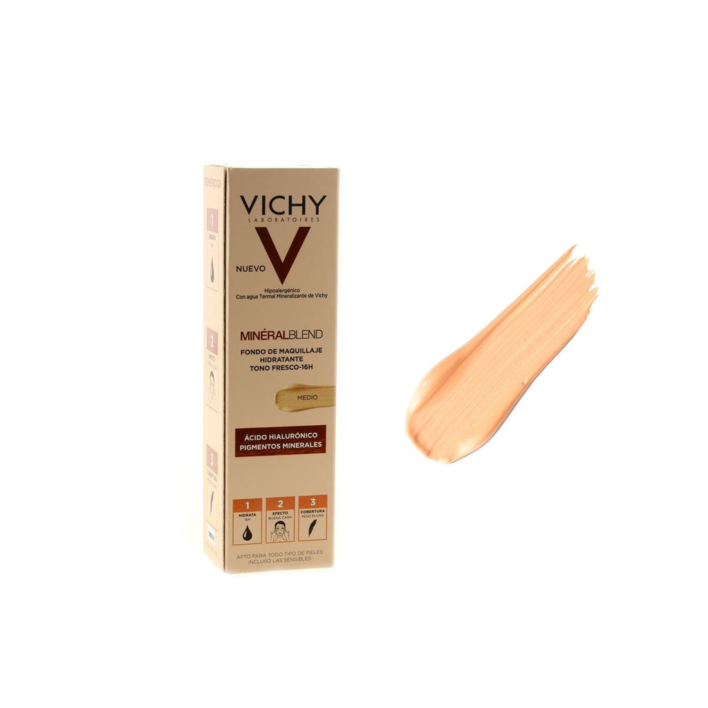 Flüssig-make-up-grundierung vichy mineral blend mittlerer