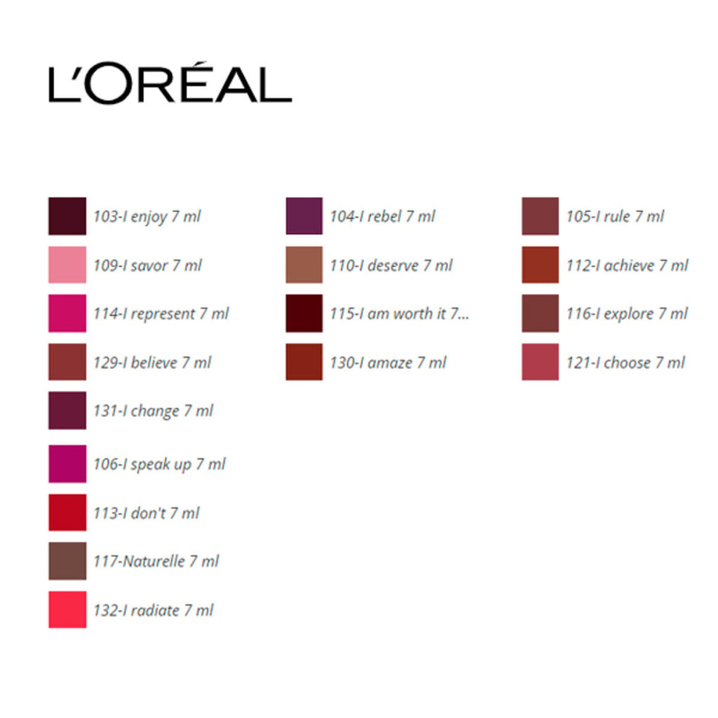 Lippenstift rouge signature l’oreal make up (7 ml) 7 ml