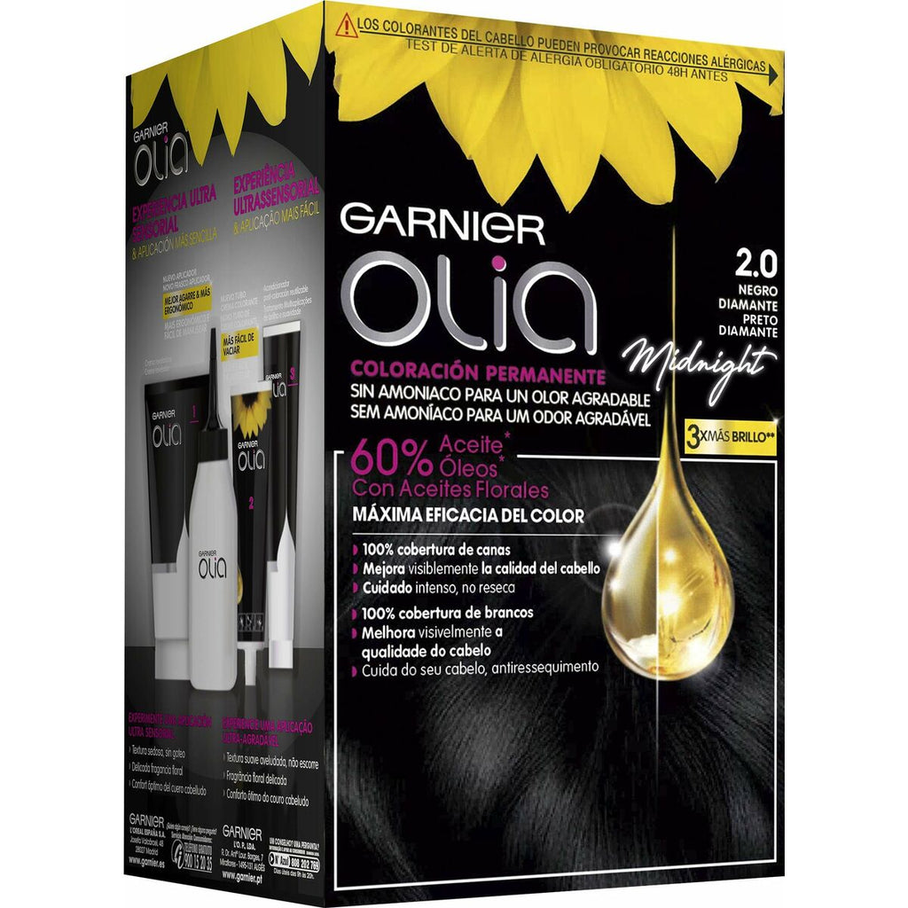 Dauerfärbung garnier olia ohne ammoniak nº 2.0 black