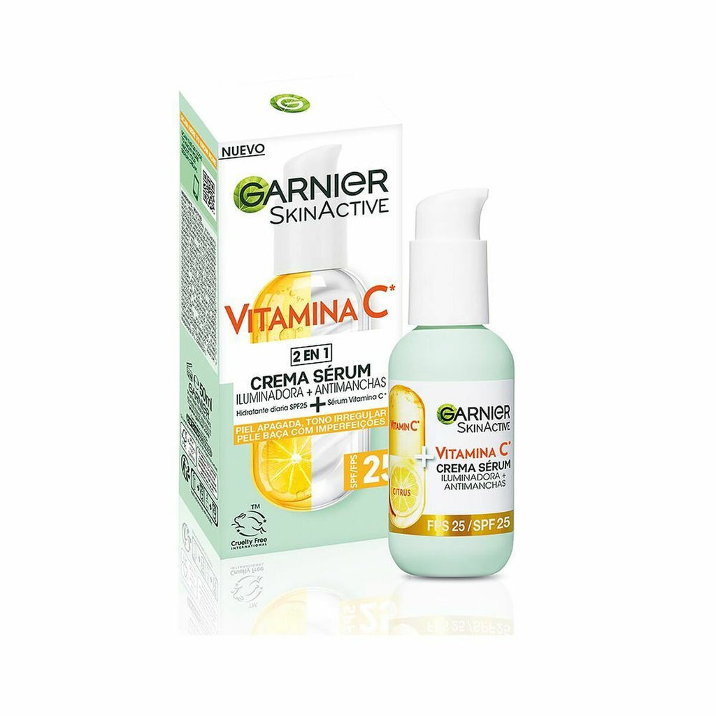 Creme + serum garnier skinactive vitamina c spf 25 50 ml