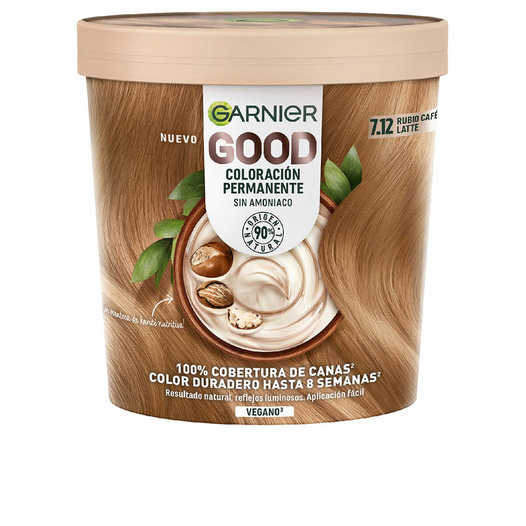 Dauerfärbung garnier good café latte blond nº 7.12 (1