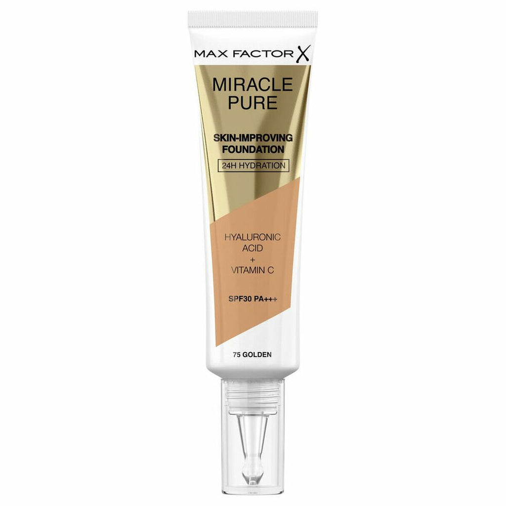 Fluid makeup basis max factor miracle pure 75-golden spf 30