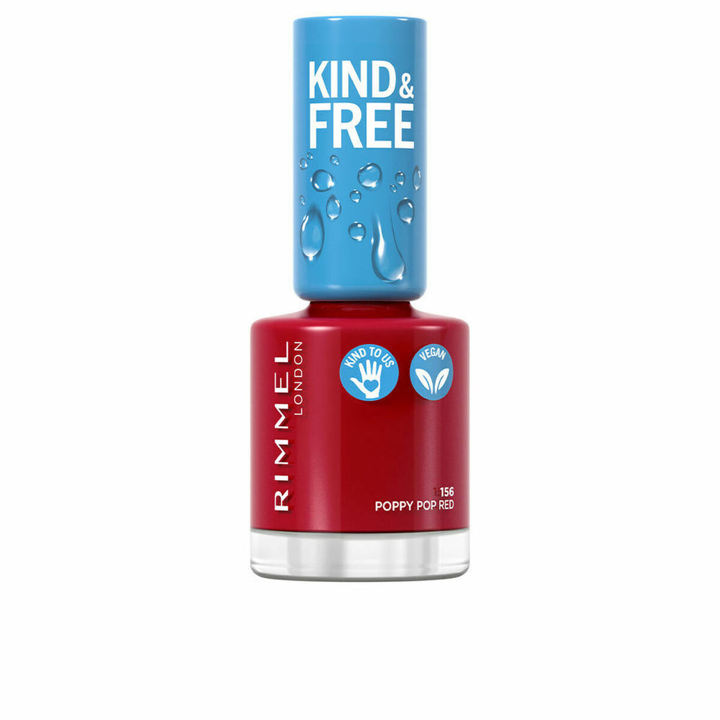 Nagellack rimmel london kind & free 156-poppy pop red (8