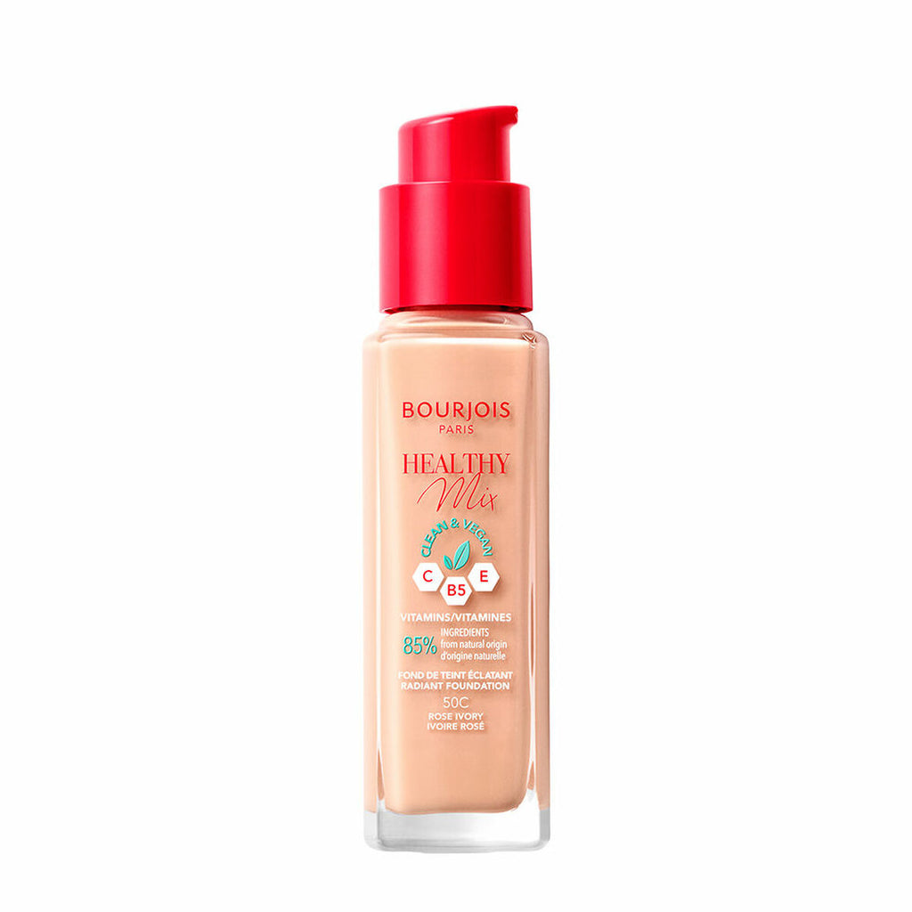 Fluid makeup basis bourjois healthy mix nº 50c rose ivory