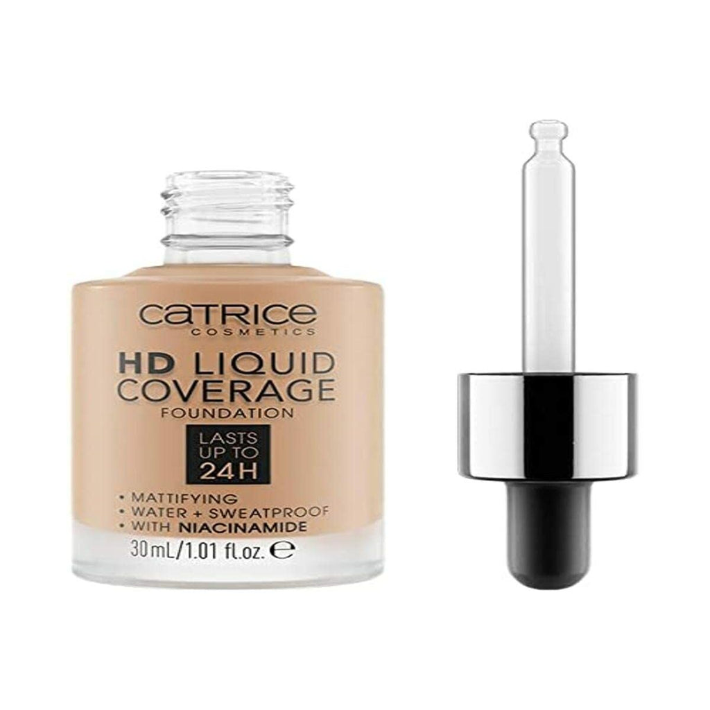 Fluid makeup basis catrice hd liquid coverage nº 050-rosy