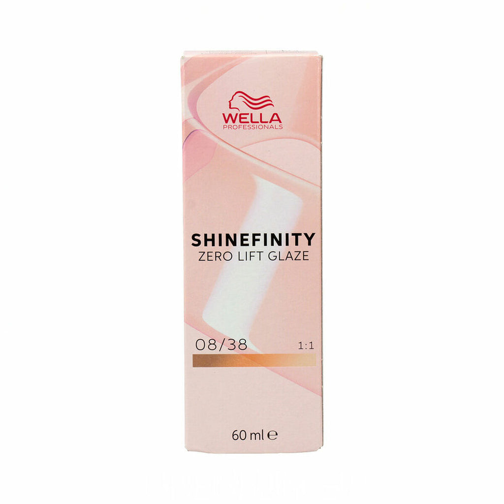 Dauerhafte coloration wella shinefinity nº 08/38 (60 ml)