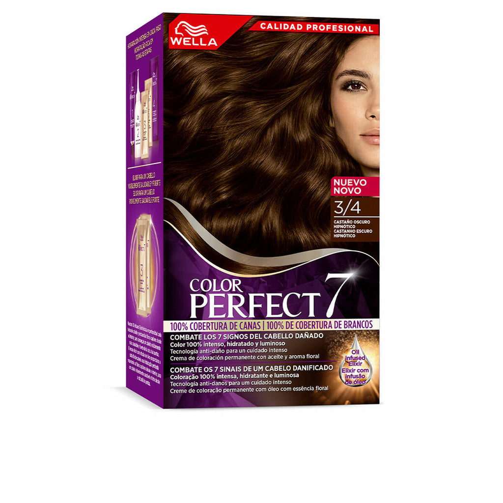 Dauerfärbung wella color perfect 7 nº 3/4 graue haare