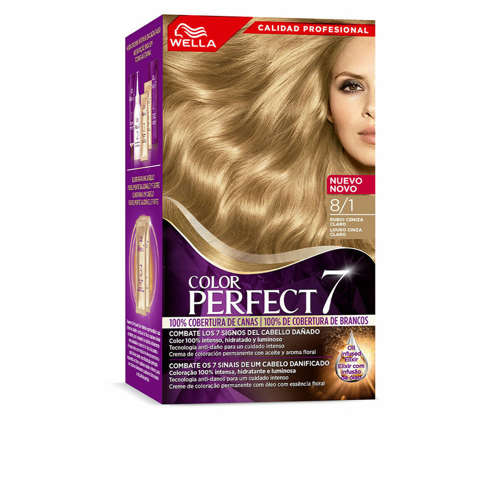 Dauerfärbung wella color perfect 7 nº 8/1 graue haare 60