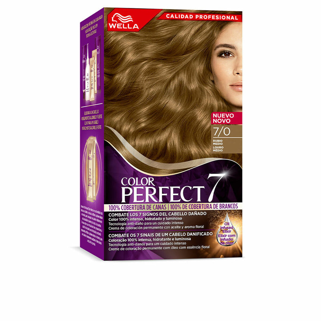 Dauerfärbung wella color perfect 7 nº 7/0 graue haare 60