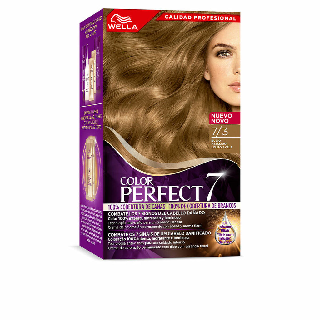 Dauerfärbung wella color perfect 7 nº 7/3 graue haare