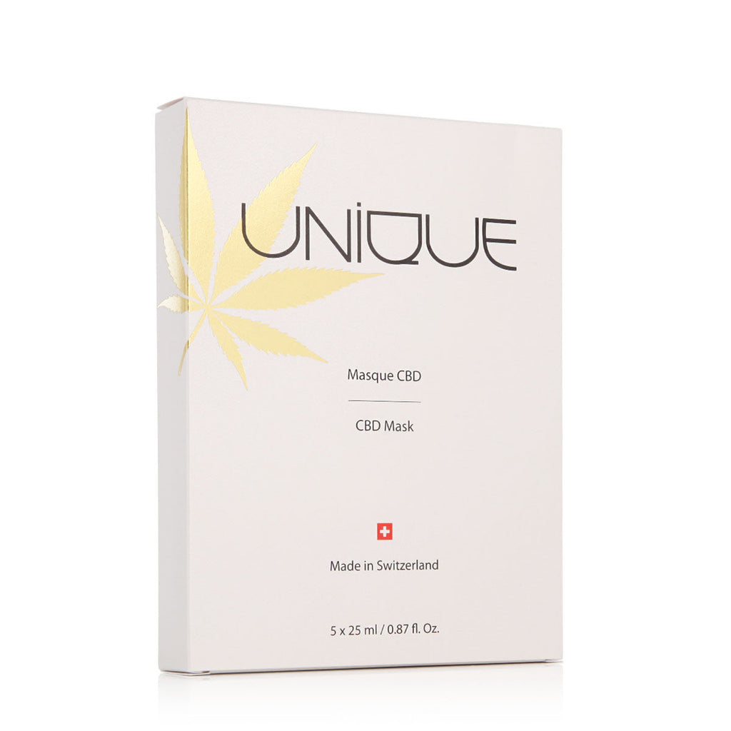 Beruhigende maske unique cbd 25 ml 5 stück - schönheit