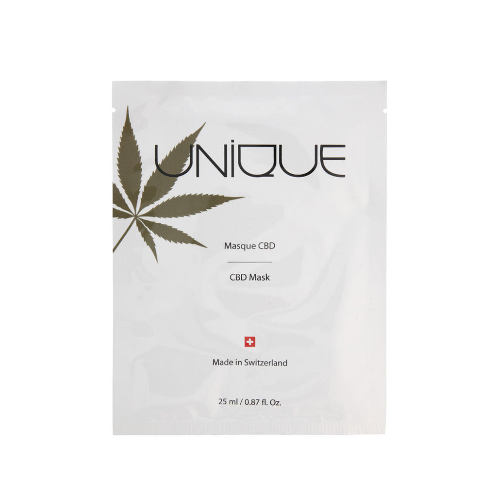 Beruhigende maske unique cbd 25 ml 5 stück - schönheit