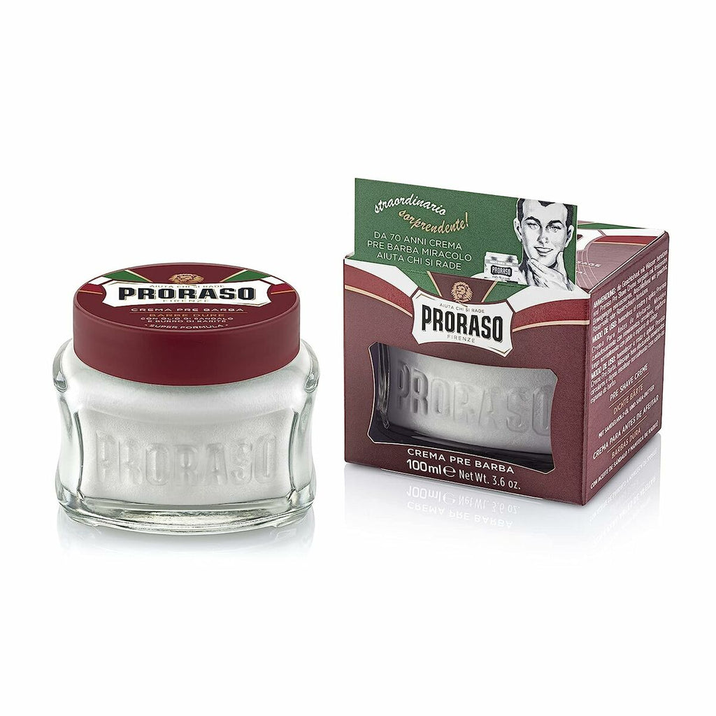 Creme vor der rasur proraso barbe dure 100 ml - schönheit