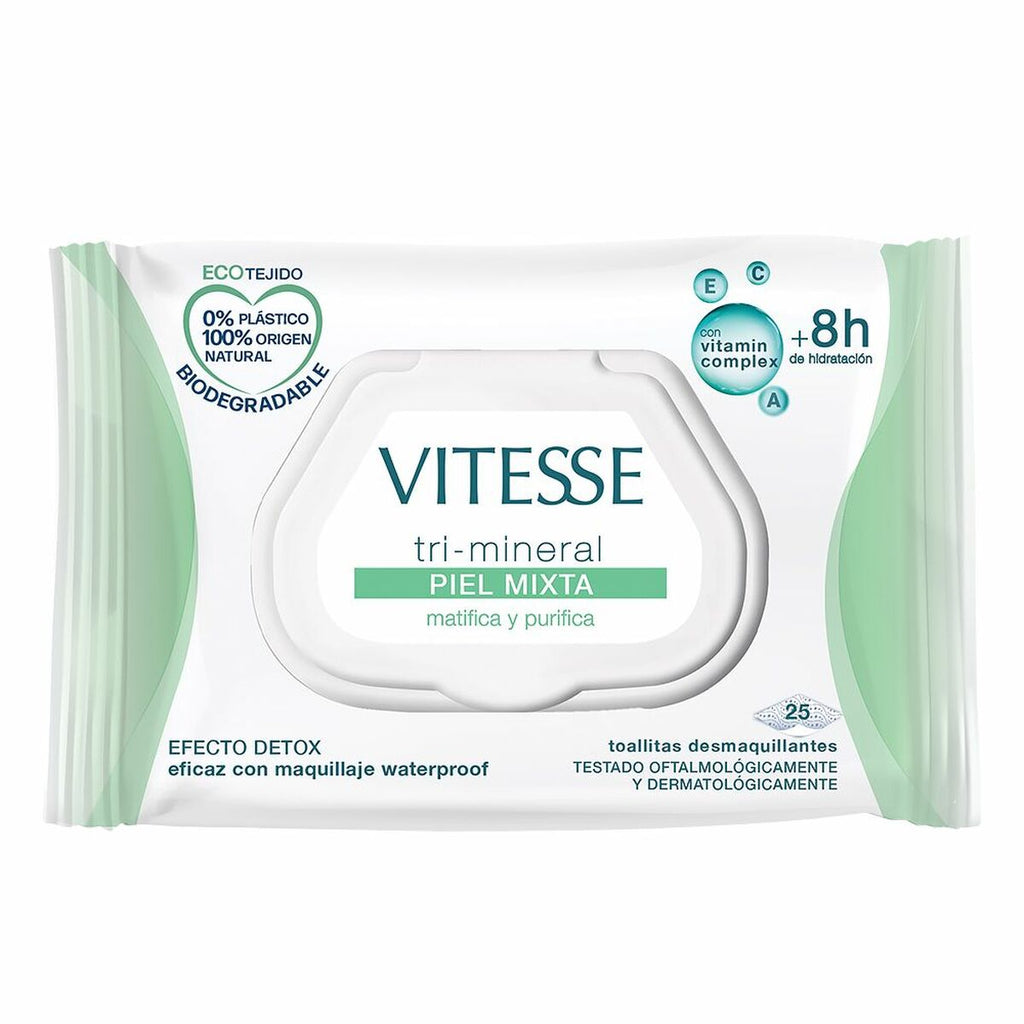 Make-up-entferner-tücher vitesse tri-mineral mischhaut (25