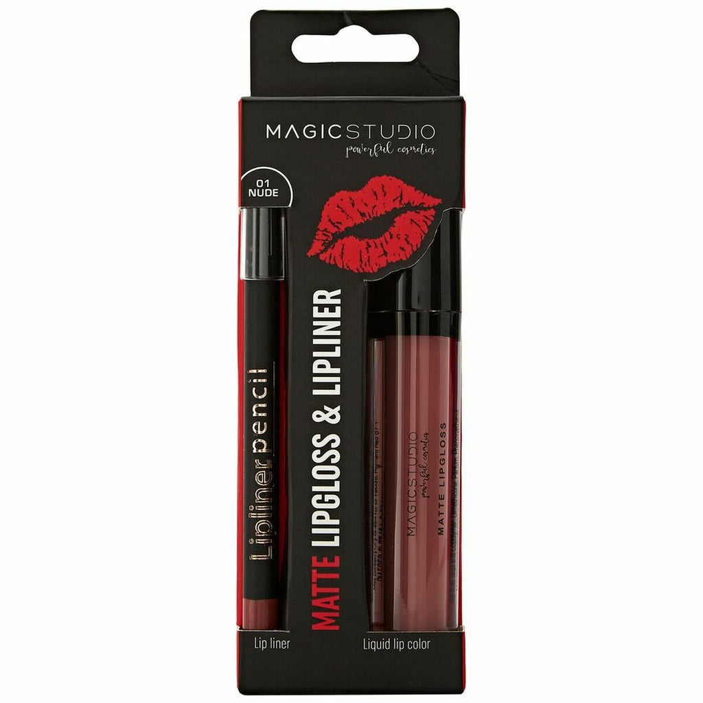 Schminkset magic studio matte lipgloss & lipliner (2 pcs)