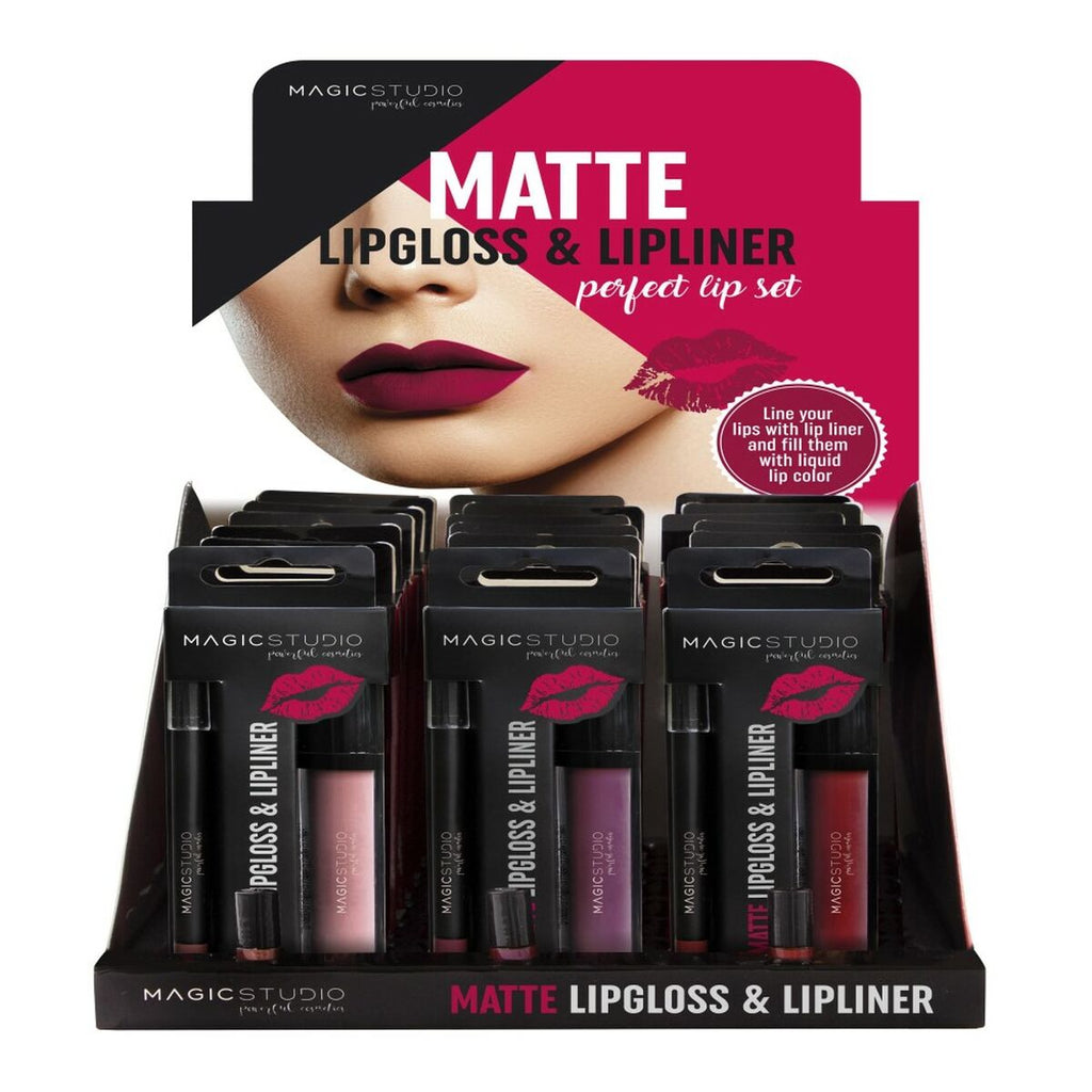 Schminkset magic studio matte lipgloss & lipliner (2 pcs)