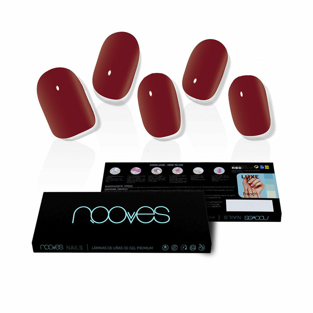 Falsche nägel nooves midnight rain gel selbstklebend rot