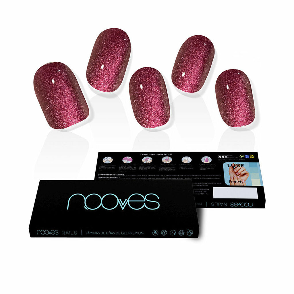 Falsche nägel nooves ruby claret gel selbstklebend