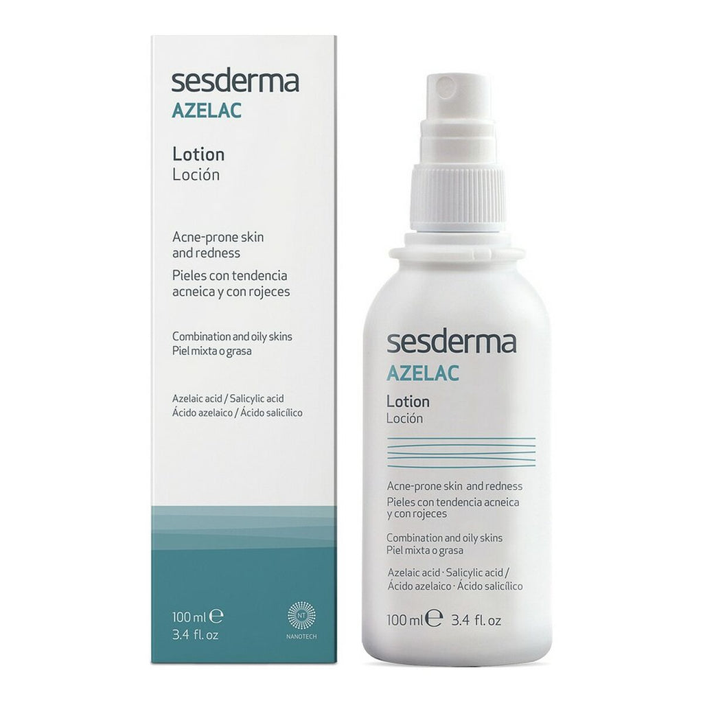 Pflege von fettiger haut sesderma azelac gesichtslotion 100