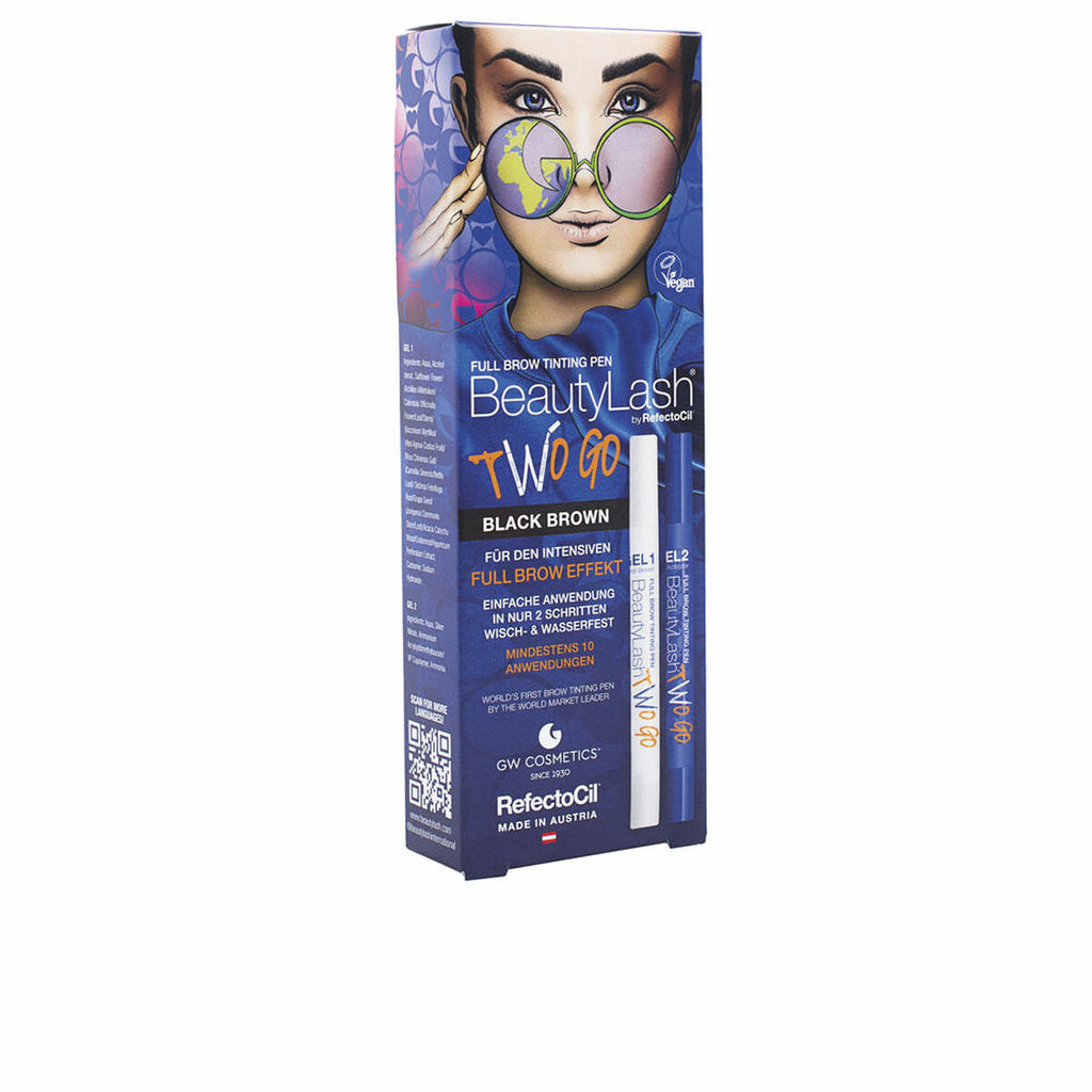 Wimpernfarbe refectocil beautylash two go black brown 2