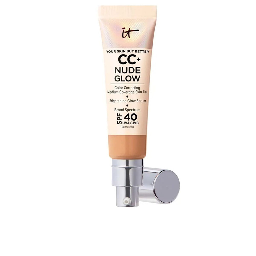 Cremige make-up grundierung it cosmetics cc + nude glow