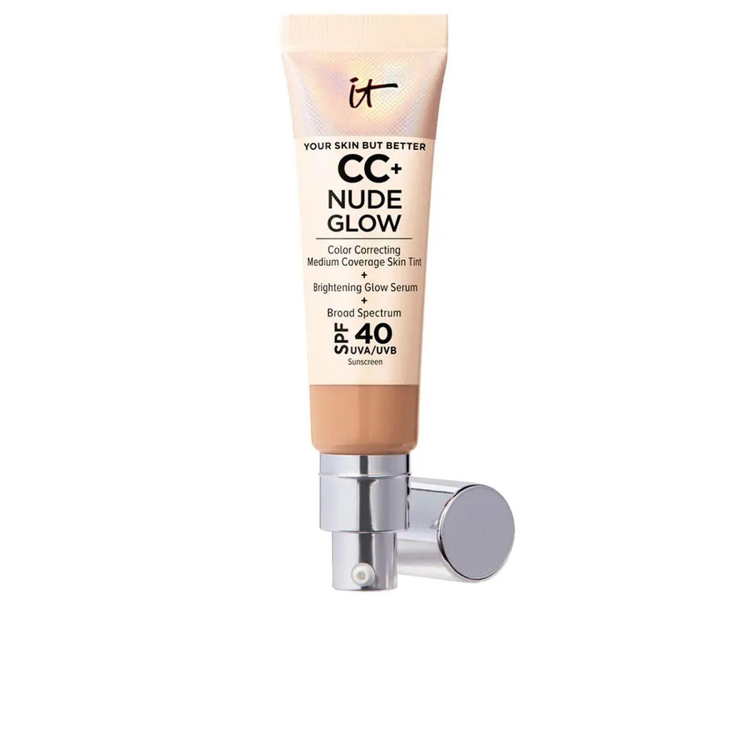 Cremige make-up grundierung it cosmetics cc + nude glow