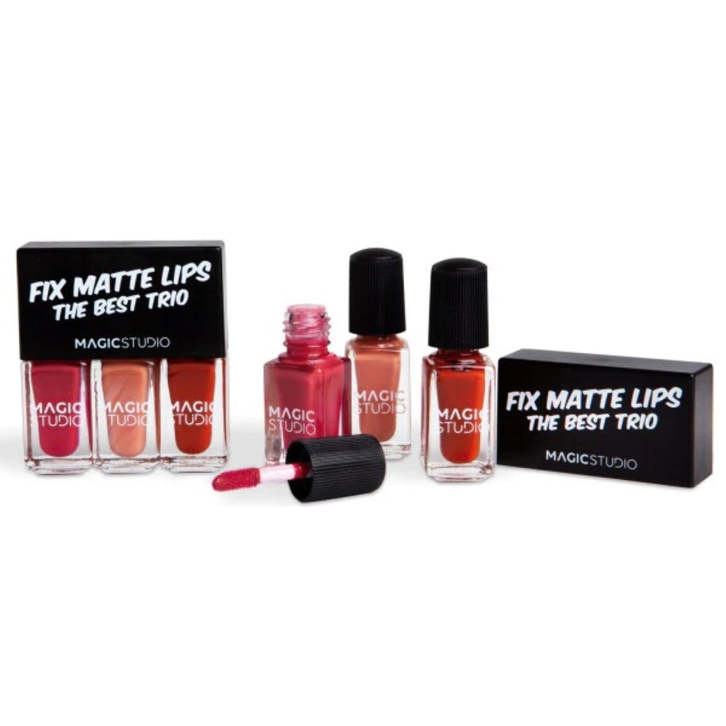 Schminkset magic studio fix matte lips nagellack 3 stücke