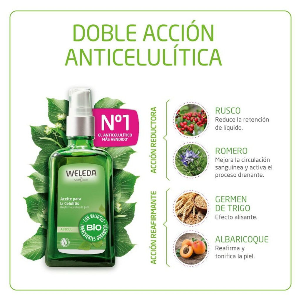 Anti-cellulite körperöl weleda abedul 100 ml x 2