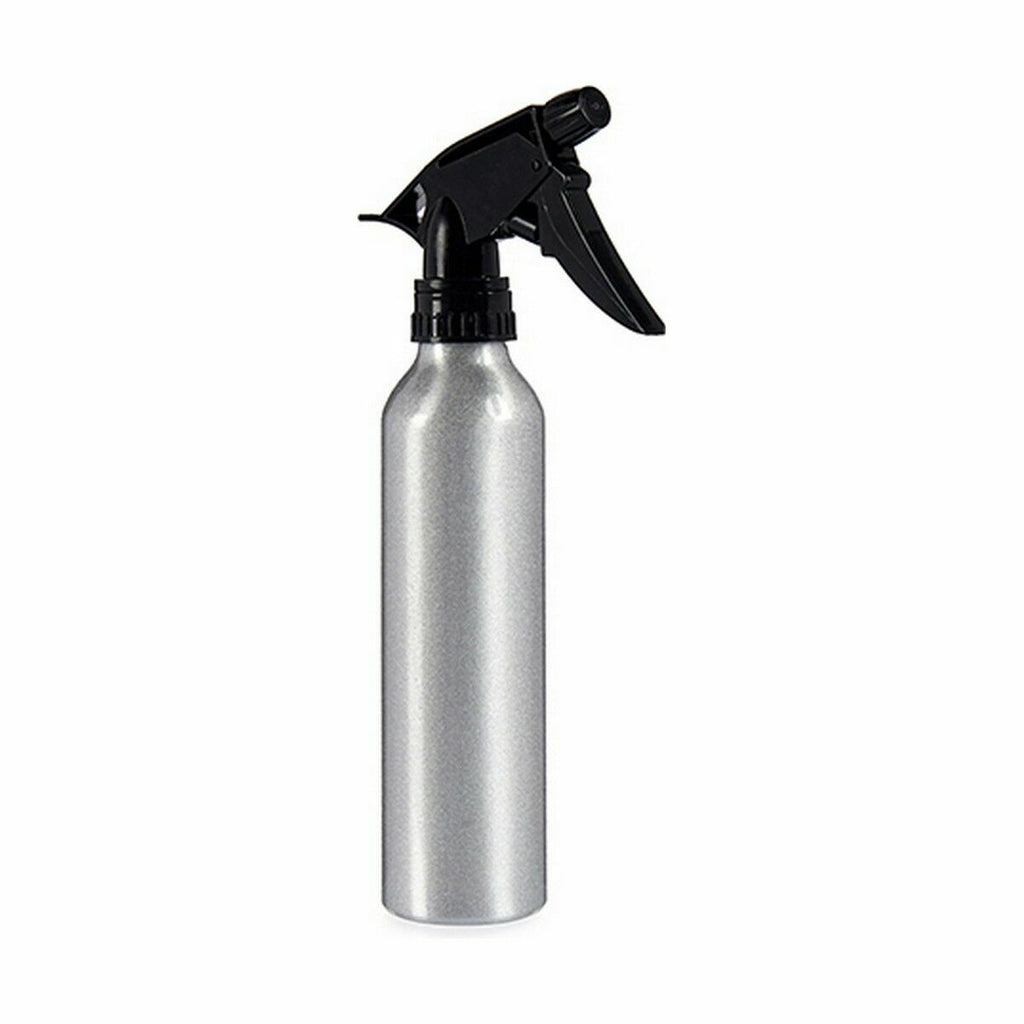 Auffüllbare sprühflasche schwarz silberfarben aluminium