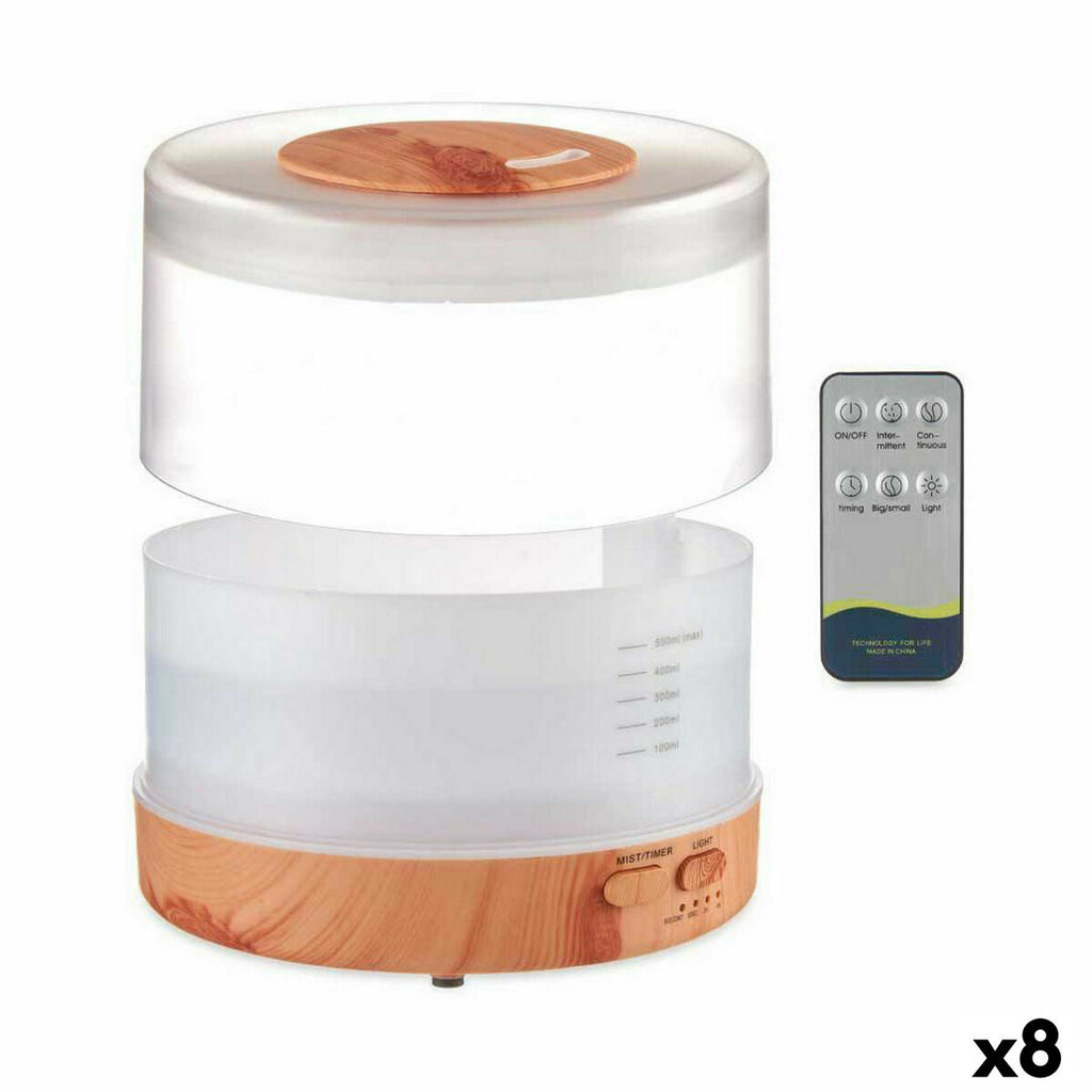 Luftbefeuchter aroma diffusor multicolor-led weiß braun