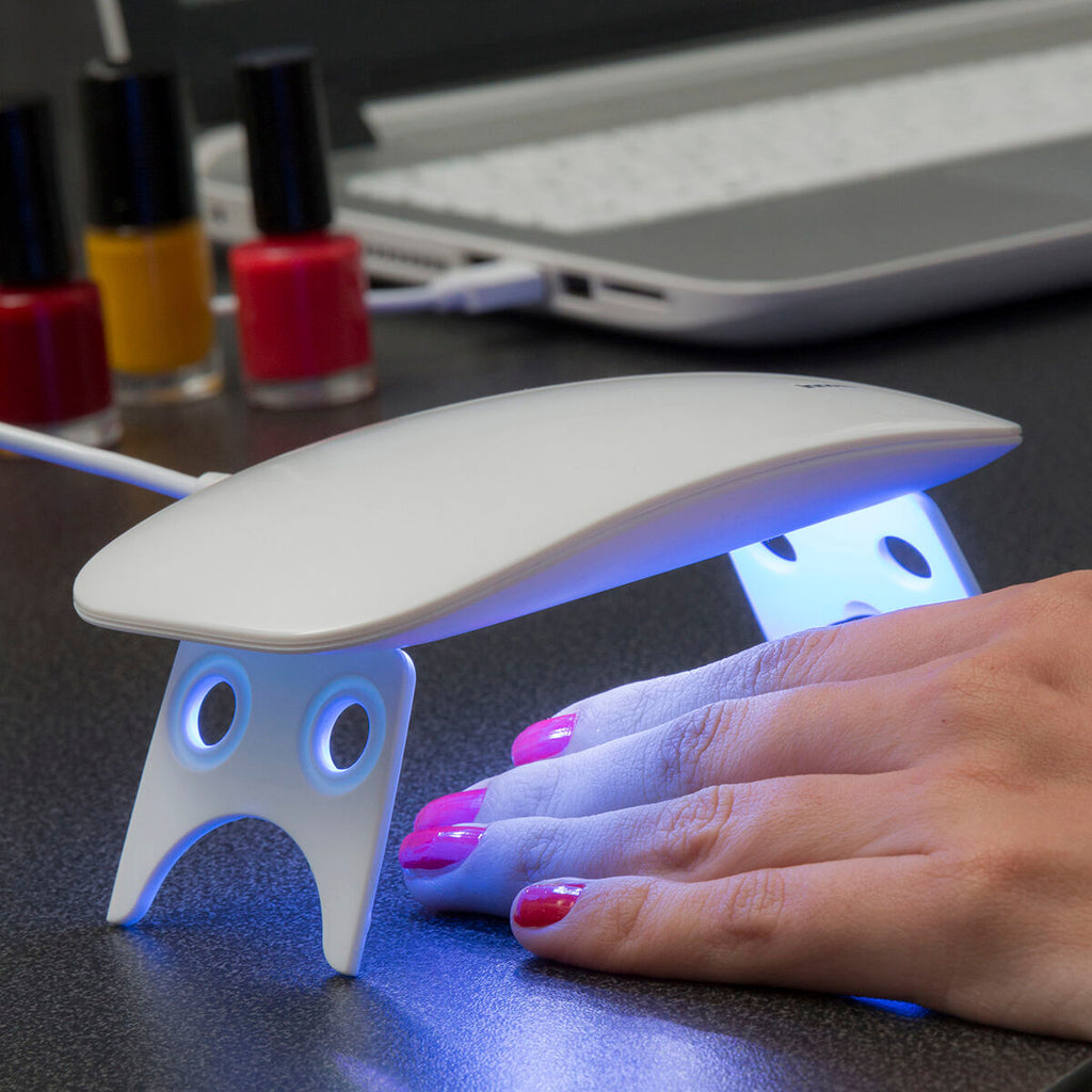 Led-uv-nagellampe mini innovagoods - schönheit maniküre