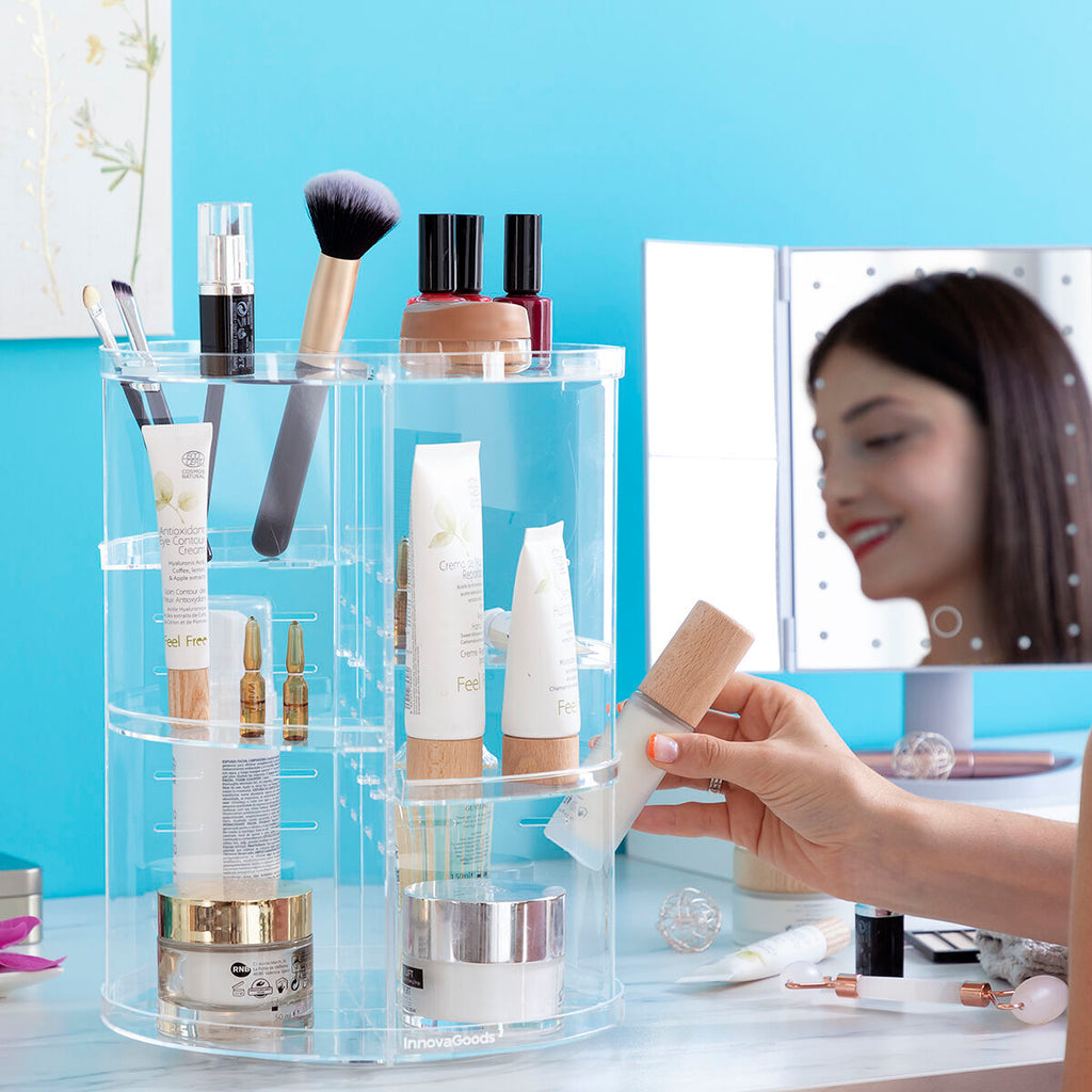 Drehbarer make-up organizer rolkup innovagoods - haus &