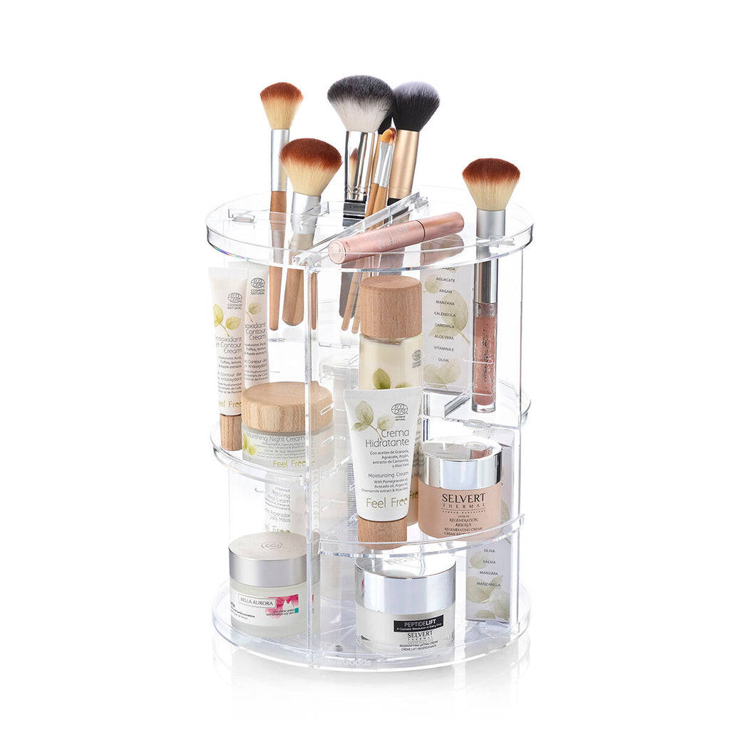 Drehbarer make-up organizer rolkup innovagoods - haus &