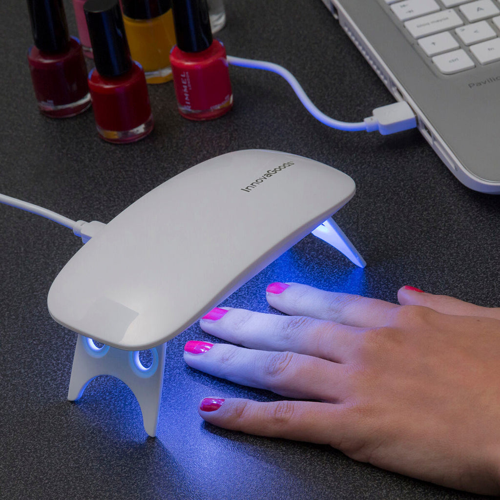 Led-uv-nagellampe mini innovagoods (weiß) (bunt)