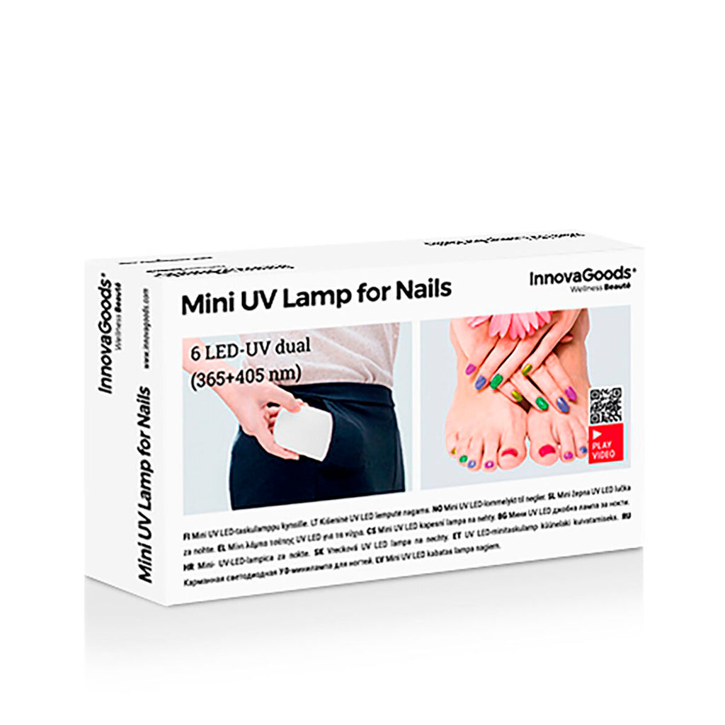 Led-uv-nagellampe mini innovagoods (weiß) (bunt)