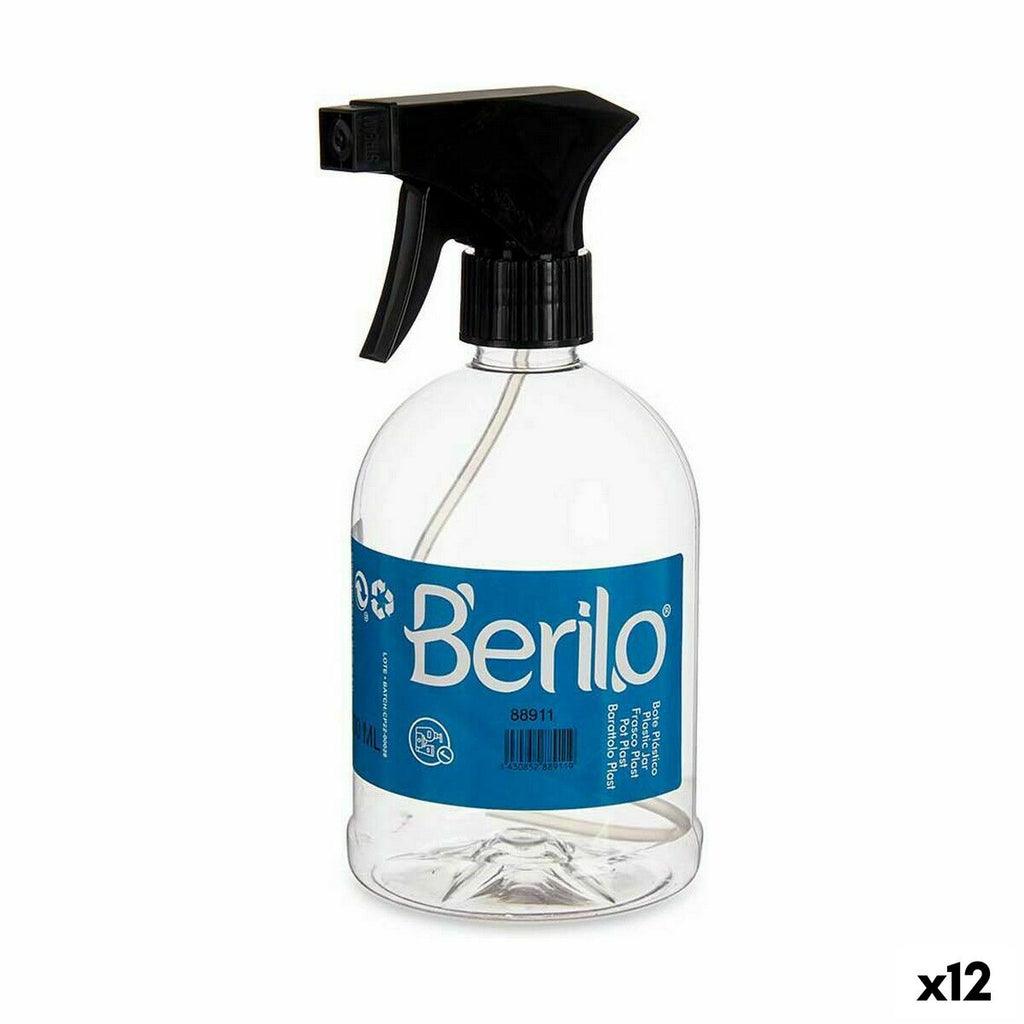 Auffüllbare sprühflasche berilo schwarz durchsichtig