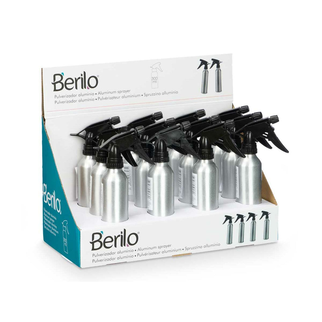 Auffüllbare sprühflasche berilo schwarz silberfarben