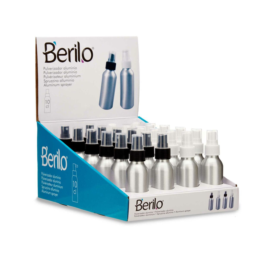 Auffüllbare sprühflasche berilo weiß schwarz durchsichtig