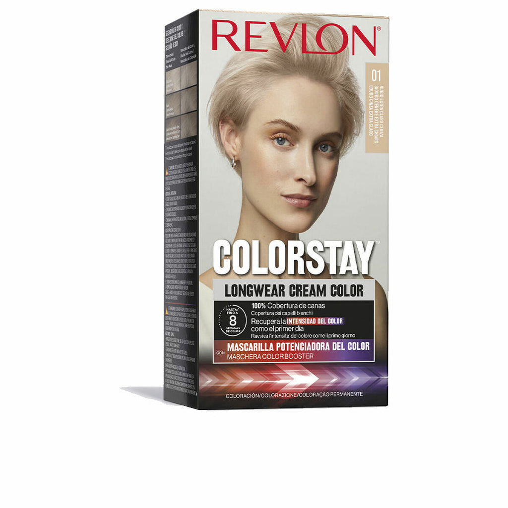 Dauerfärbung revlon colorstay nº 001 aschgrau