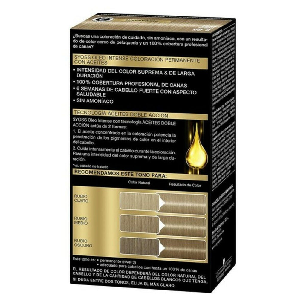 Dauerfärbung syoss olio intense ohne ammoniak nº 8,05 blond