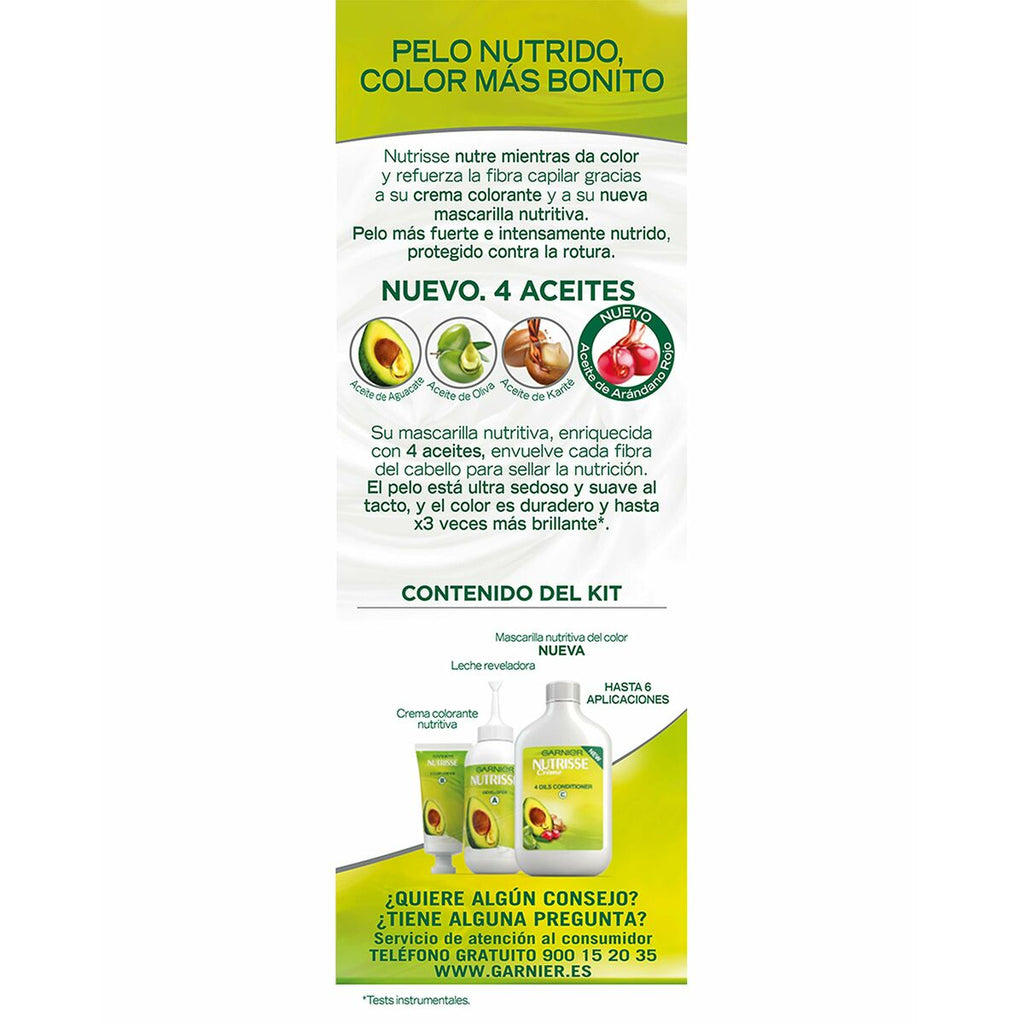 Dauerhafte creme-coloration garnier nutrisse (3 stück)