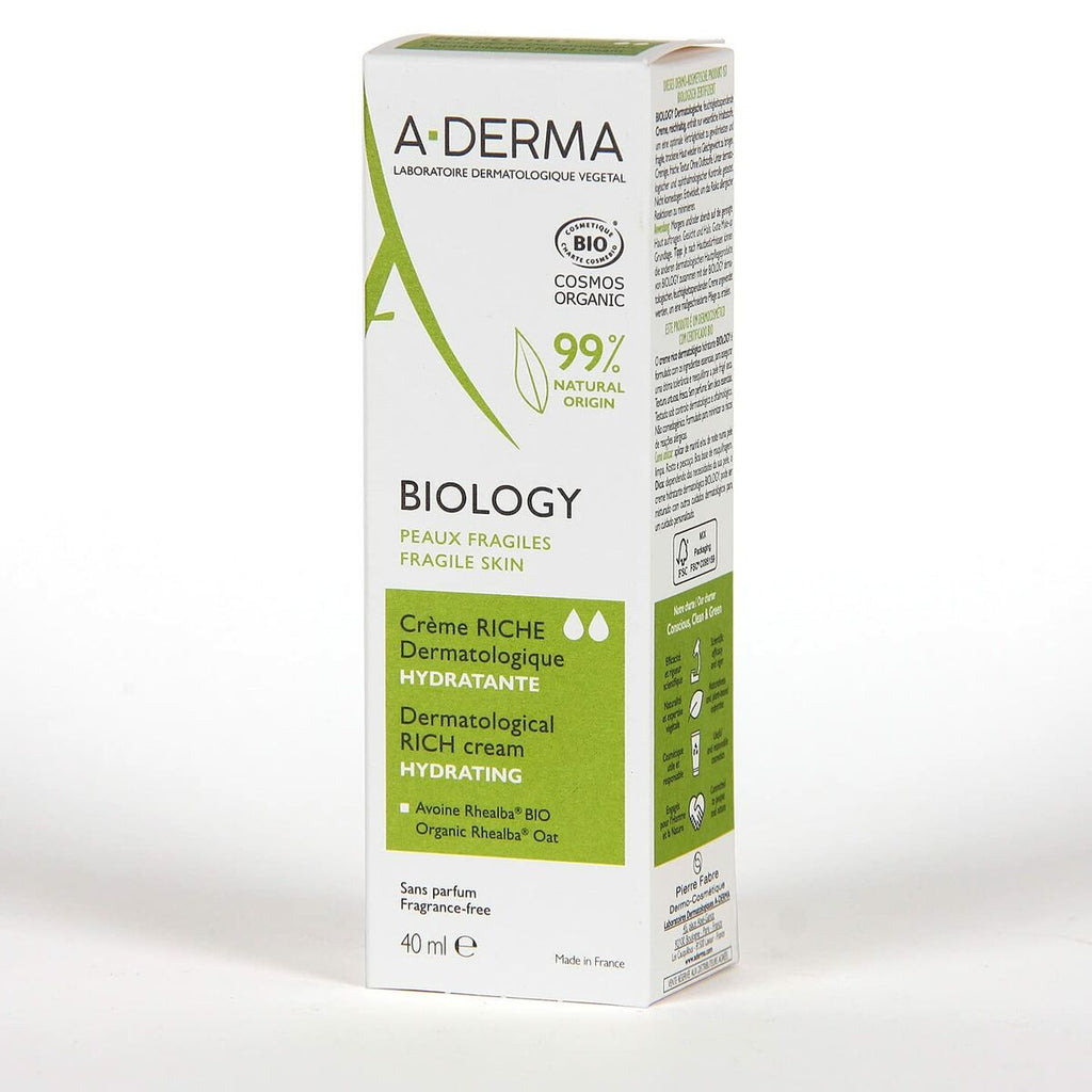 Feuchtigkeitscreme a-derma biology (40 ml) - schönheit